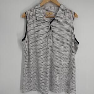 Sport Hayley Top Women’s XXL White & Black Active Pickleball Lightweight Outdoor